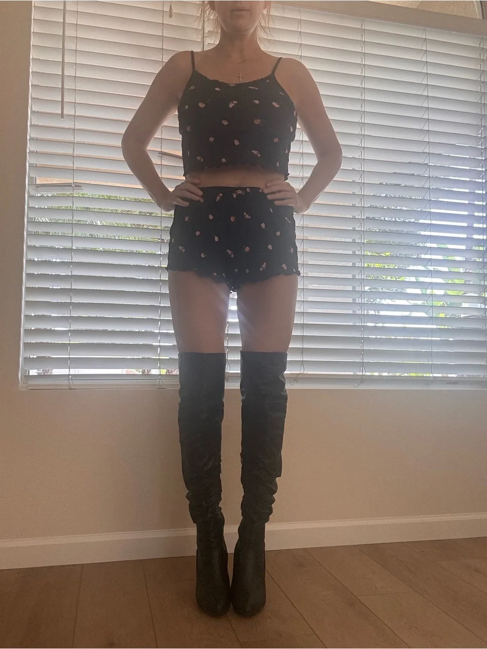 Women's Black High-Heel Over-the-Knee Boots